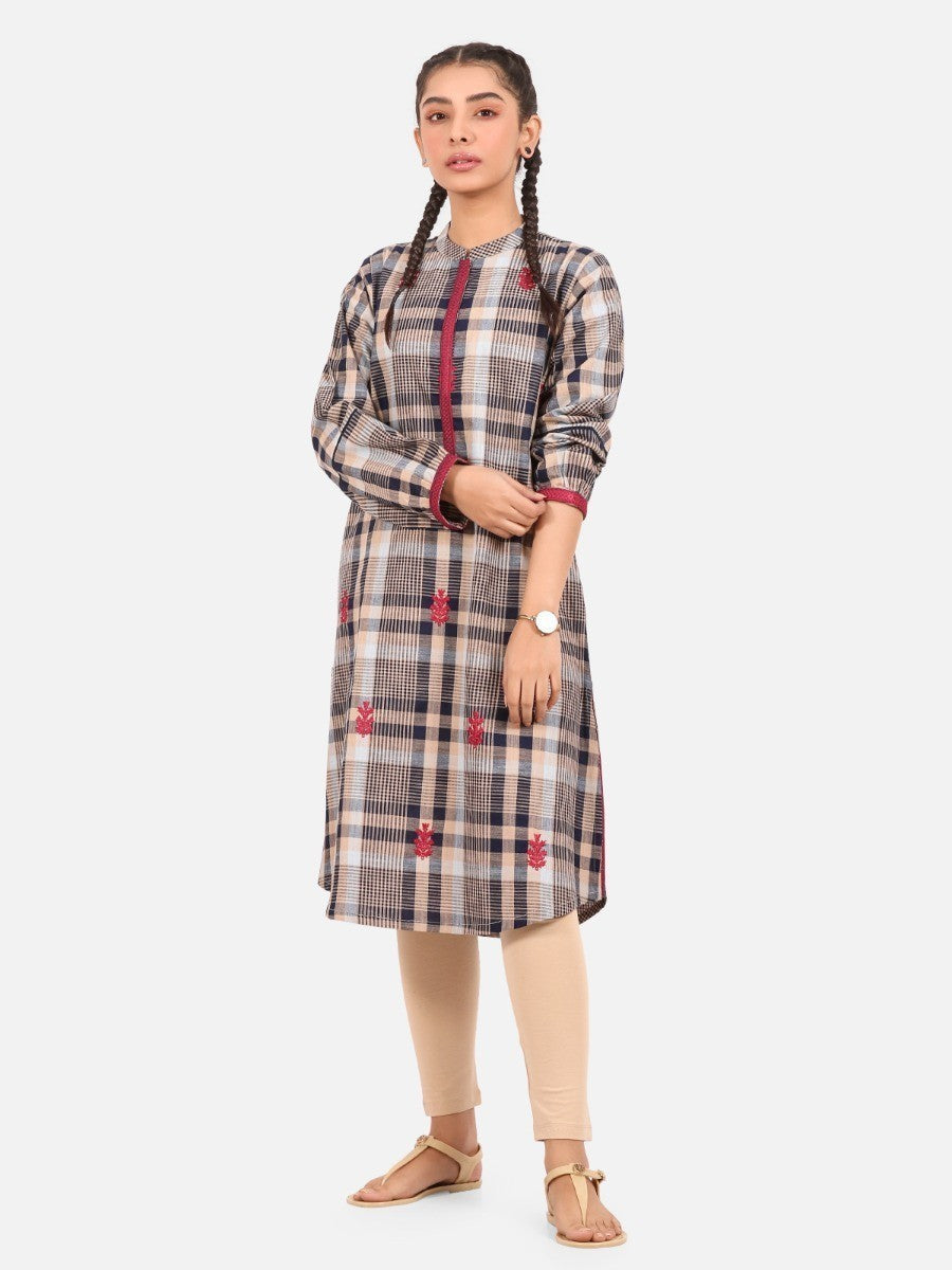 Edenrobe - Pret 1Pc Embroidered Cotton Shirt - EWTKE20-67251