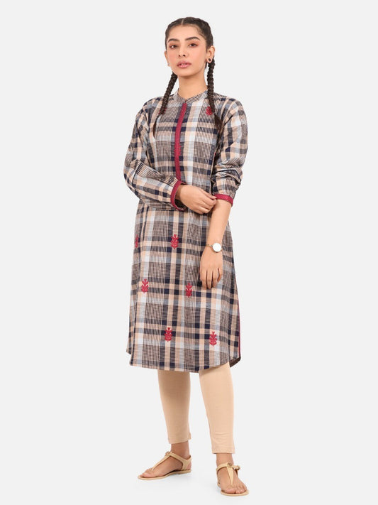 Edenrobe - Pret 1Pc Embroidered Cotton Shirt - EWTKE20-67251