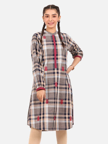 Edenrobe - Pret 1Pc Embroidered Cotton Shirt - EWTKE20-67251