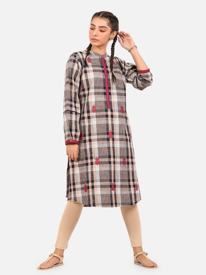 Edenrobe - Pret 1Pc Embroidered Cotton Shirt - EWTKE20-67251