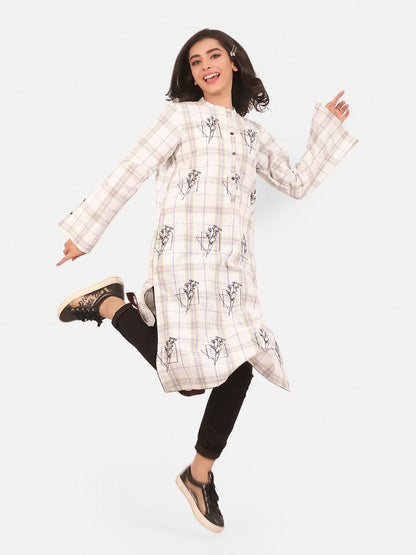 Edenrobe - Pret 1Pc Embroidered Cotton Shirt - EWTKE20-67255