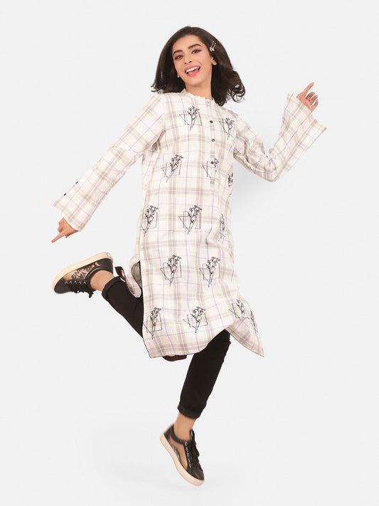 Edenrobe - Pret 1Pc Embroidered Cotton Shirt - EWTKE20-67255