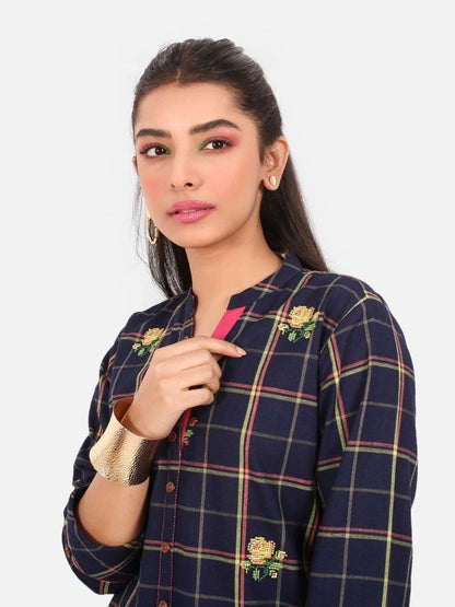 Edenrobe - Pret 1Pc Embroidered Cotton Shirt - EWTKE20-67256