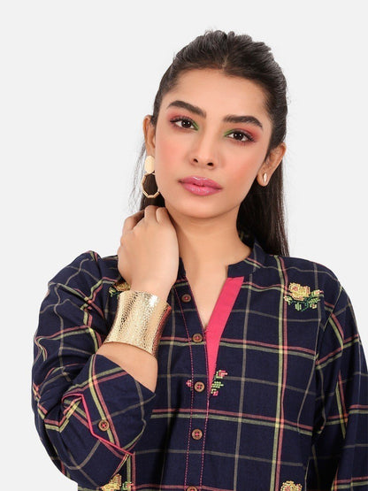 Edenrobe - Pret 1Pc Embroidered Cotton Shirt - EWTKE20-67256