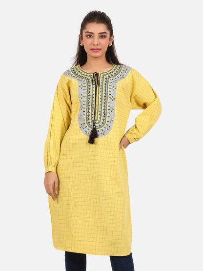 Edenrobe - Pret 1Pc Embroidered Cotton Shirt - EWTKE20-67263