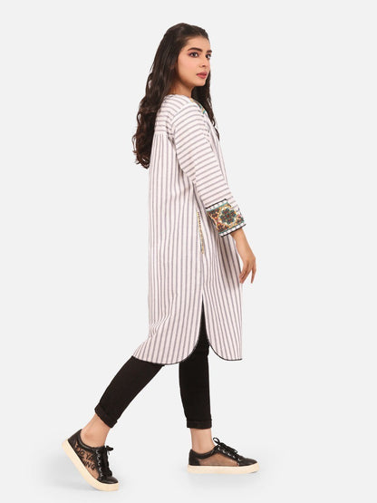 Edenrobe - Pret 1Pc Embroidered Cotton Shirt - EWTKE20-67266