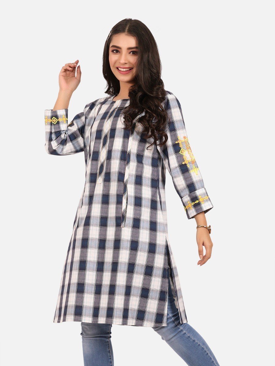 Edenrobe - Pret 1Pc Embroidered Cotton Shirt - EWTKE20-67267