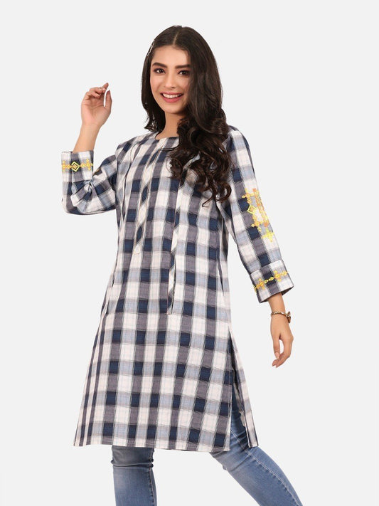 Edenrobe - Pret 1Pc Embroidered Cotton Shirt - EWTKE20-67267