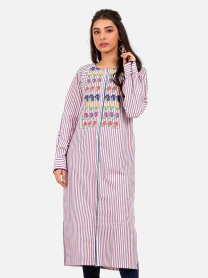 Edenrobe - Pret 1Pc Embroidered Cotton Shirt - EWTKE20-67268