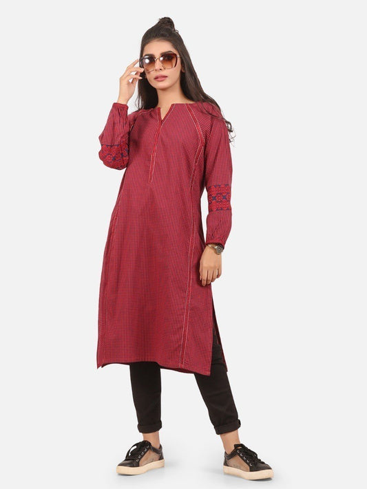 Edenrobe - Pret 1Pc Embroidered Cotton Shirt - EWTKE20-67270