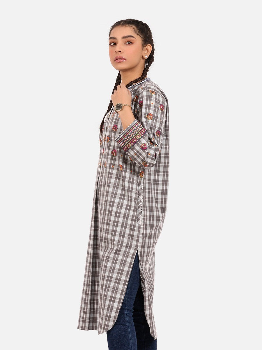 Edenrobe - Pret 1Pc Embroidered Cotton Shirt - EWTKE20-67272