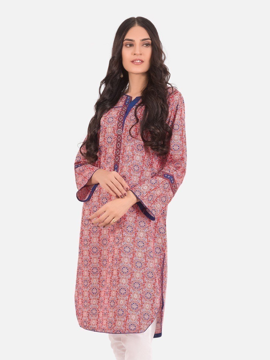 Edenrobe - Pret 1Pc Embroidered Red Shirt - EWTKE20-67275