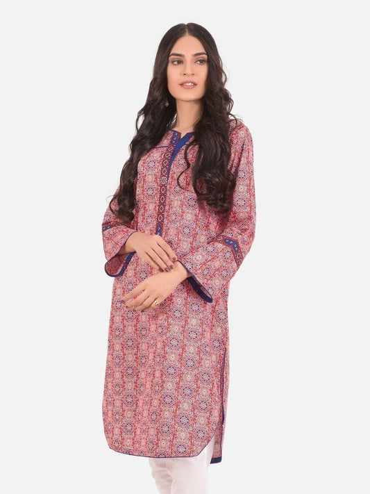 Edenrobe - Pret 1Pc Embroidered Red Shirt - EWTKE20-67275