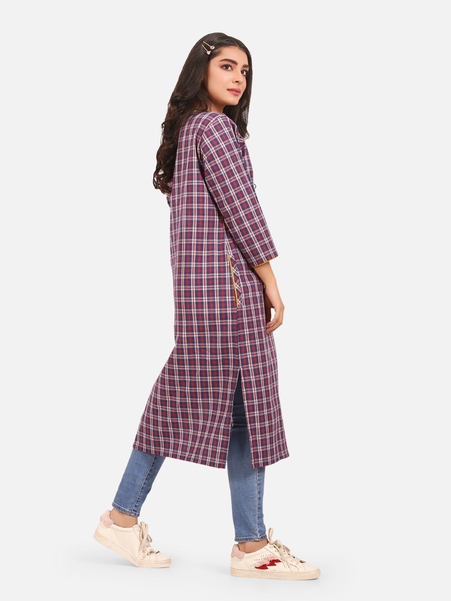 Edenrobe - Pret 1Pc Embroidered Cotton Shirt - EWTKE20-67278