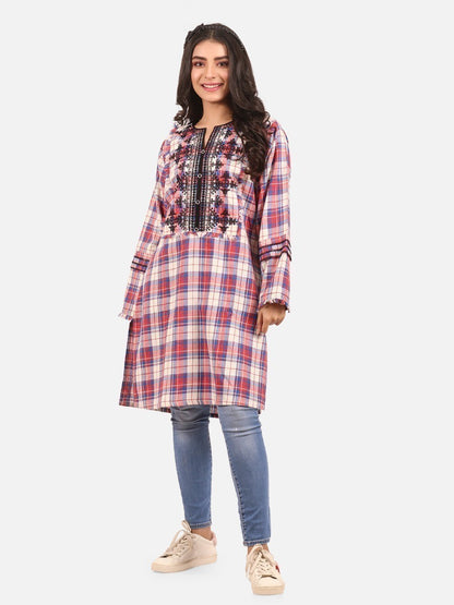 Edenrobe - Pret 1Pc Embroidered Cotton Shirt - EWTKE20-67280