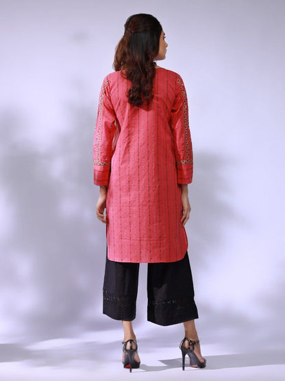 Edenrobe - Pret 1Pc Embroidered Jacquard Shirt - EWTKE20-67282