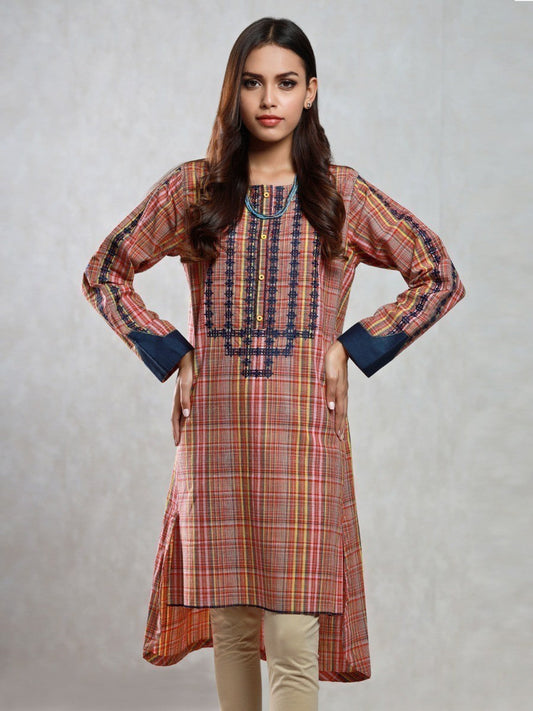 Edenrobe - Pret 1Pc Embroidered Cotton Shirt - EWTKE20-67289