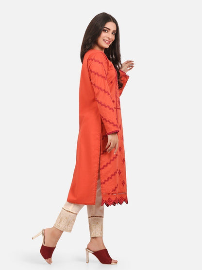 Edenrobe - Pret 1Pc Embroidered Cotton Shirt - EWTKE20-67302