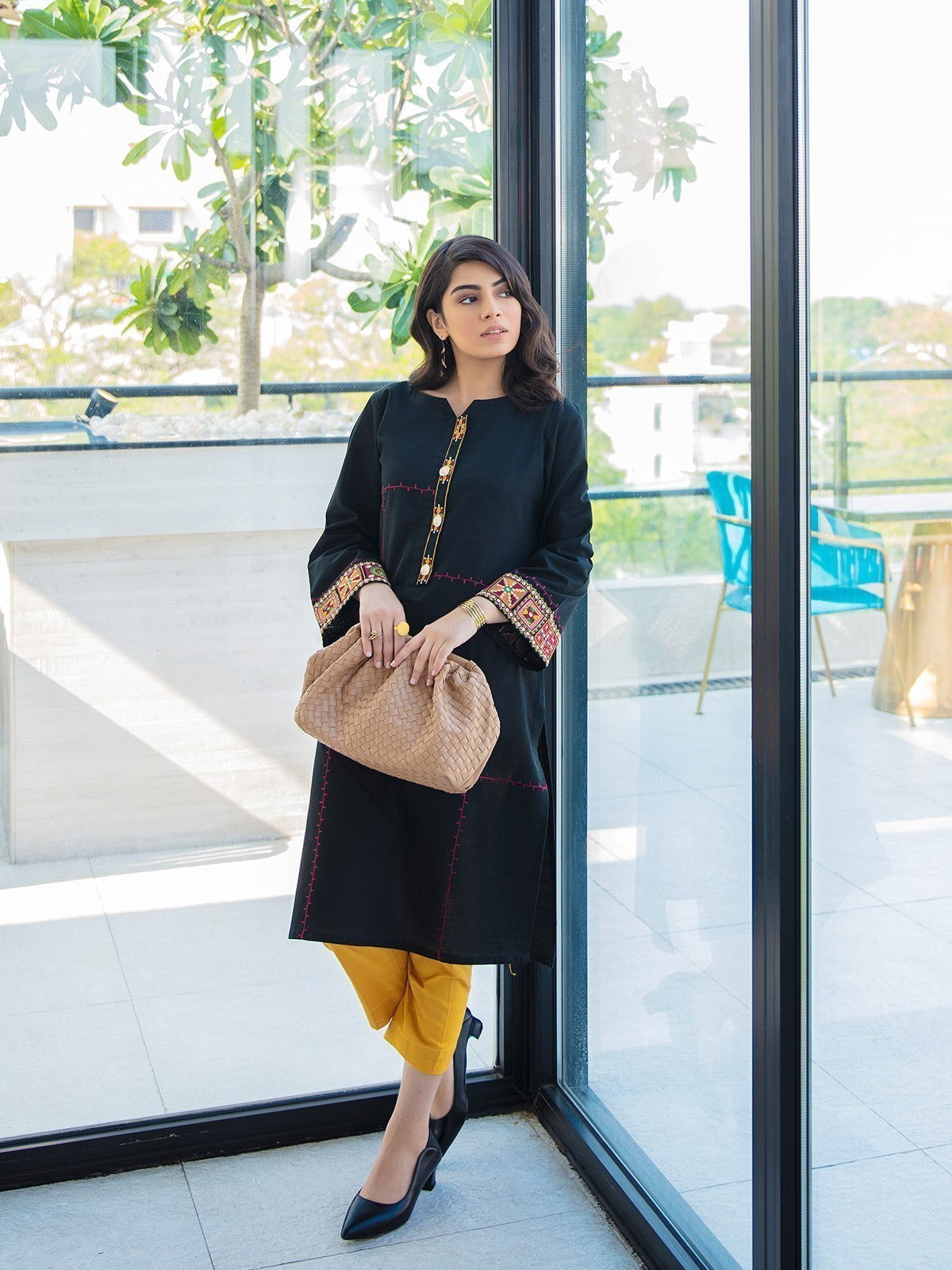 Edenrobe - Pret 1Pc Embroidered Khaddar Shirt - EWTKE20-67320