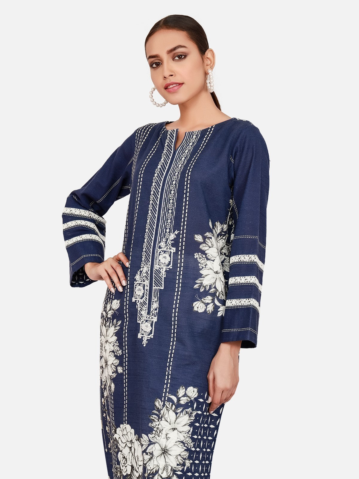 Edenrobe - Pret 1Pc Embroidered Khaddar Shirt - EWTKE20-67342