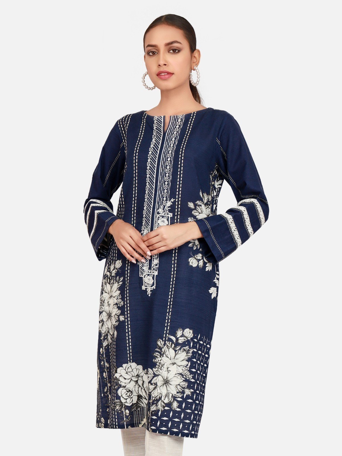 Edenrobe - Pret 1Pc Embroidered Khaddar Shirt - EWTKE20-67342