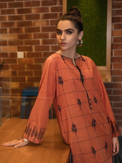 Edenrobe - Pret 1Pc Embroidered Khaddar Shirt - EWTKE20-67344