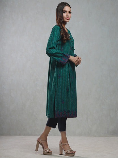 Edenrobe - Pret 1Pc Embroidered Viscose Shirt - EWTKE20-67350