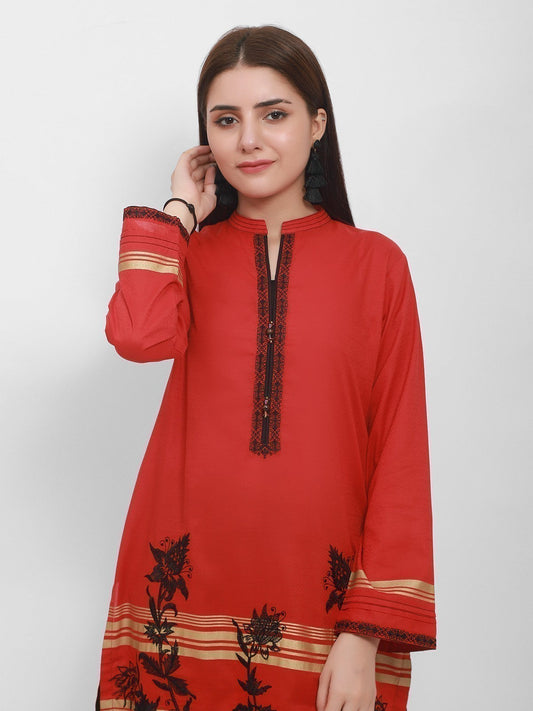 Edenrobe - Pret 1Pc Embroidered Jacquard Shirt - EWTKE20-67365