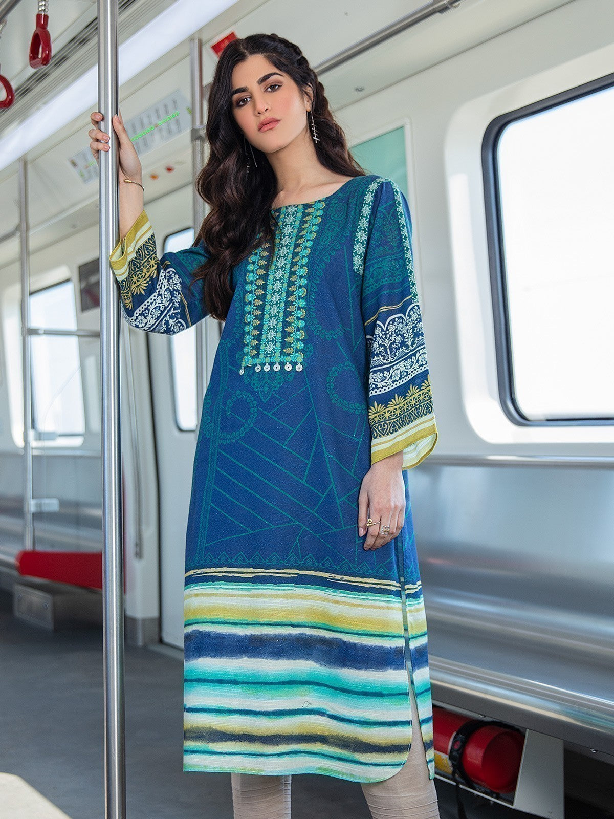 Edenrobe - Pret 1Pc Embroidered Khaddar Shirt - EWTKE20-67371