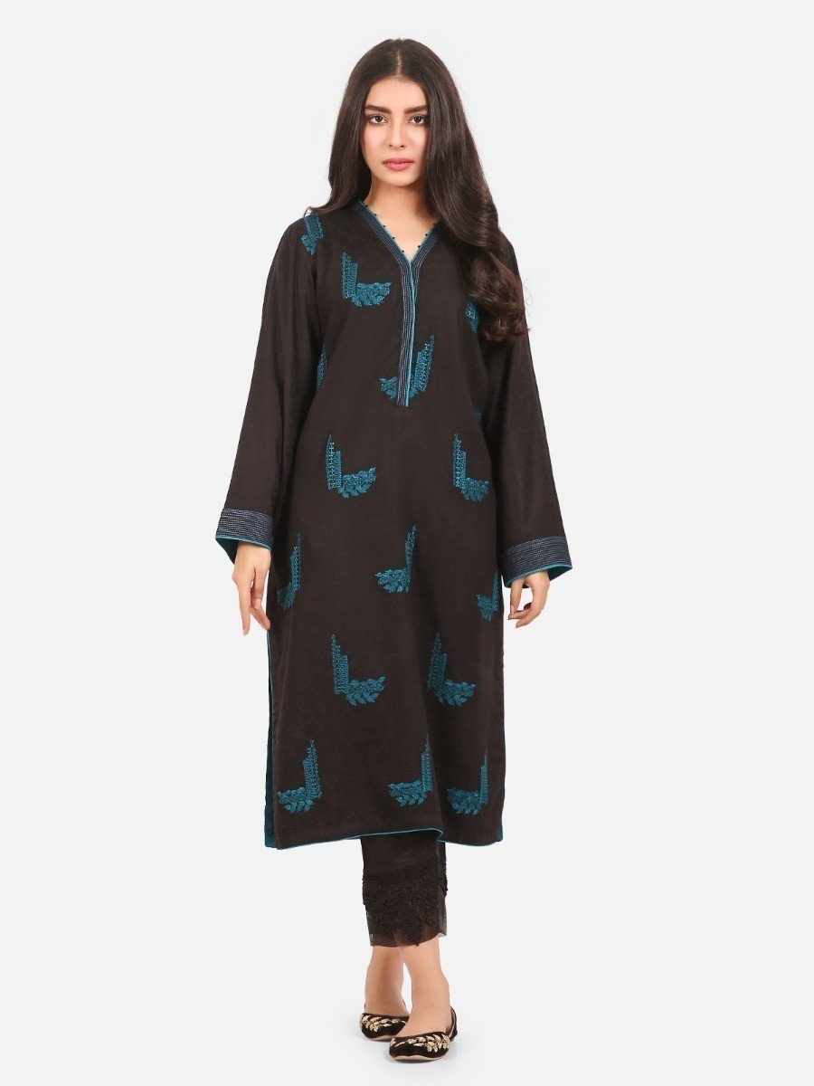 Edenrobe - Pret 1Pc Embroidered Viscose Shirt - EWTKE20-67377
