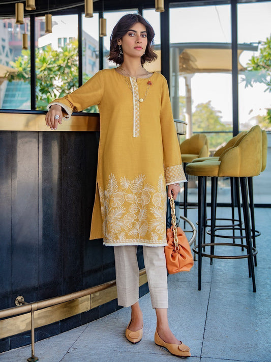 Edenrobe - Pret 1Pc Embroidered Khaddar Shirt - EWTKE20-67398