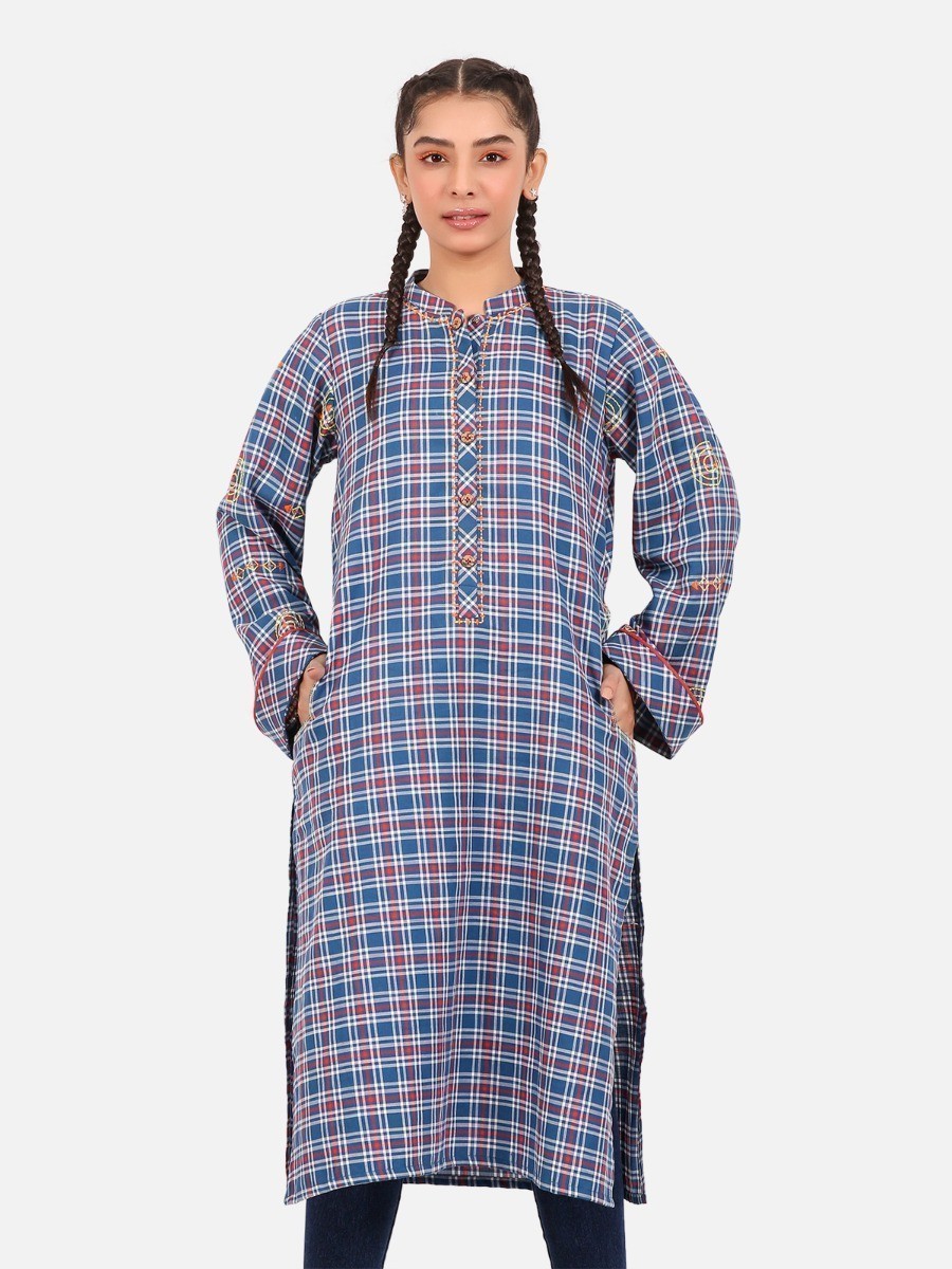 Edenrobe - Pret 1Pc Embroidered Cotton Shirt - EWTKE20-67406