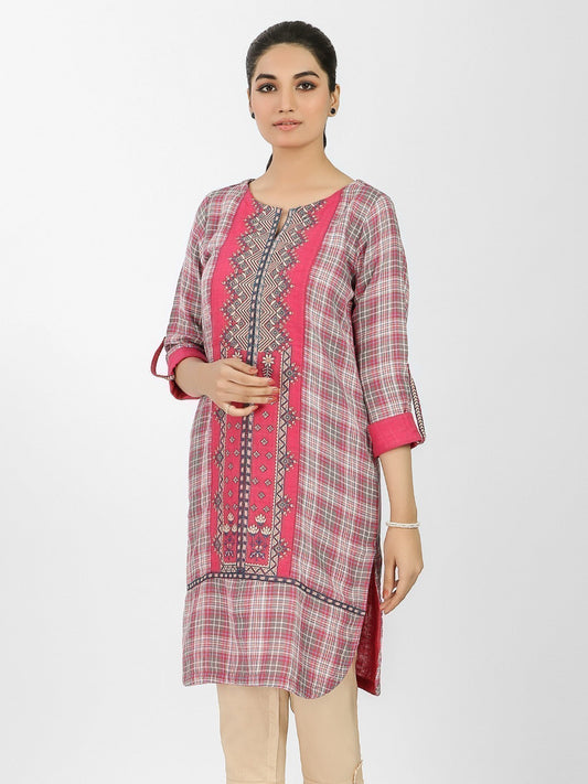 Edenrobe - Pret 1Pc Embroidered Cotton Shirt - EWTKE20-67411