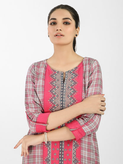 Edenrobe - Pret 1Pc Embroidered Cotton Shirt - EWTKE20-67411