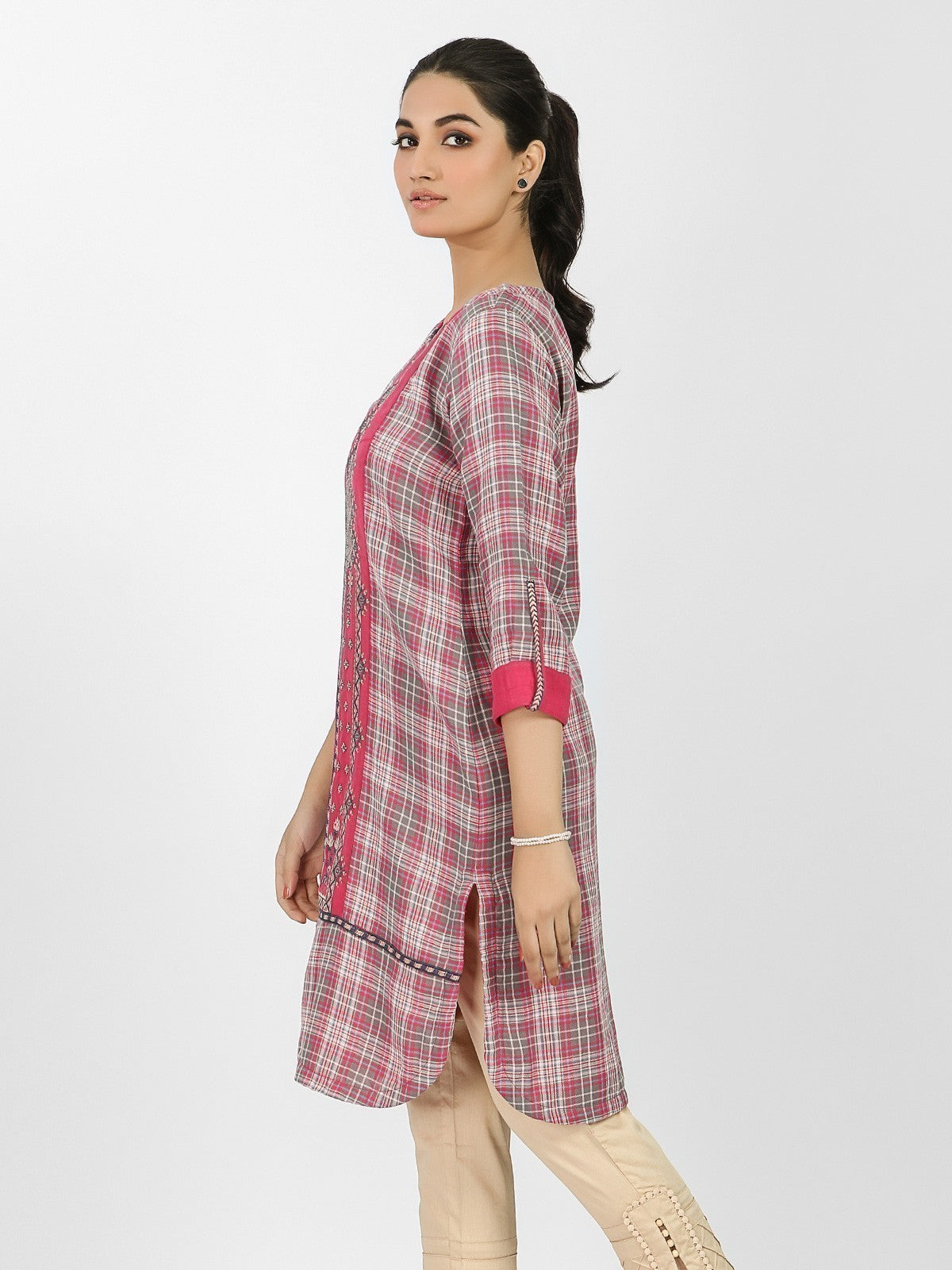 Edenrobe - Pret 1Pc Embroidered Cotton Shirt - EWTKE20-67411