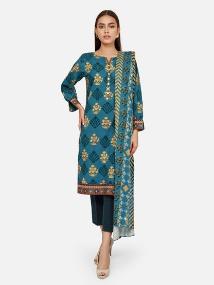 Edenrobe - Pret 3Pc Printed Khaddar Suit - EWTKP20-67397 (3-PCS)