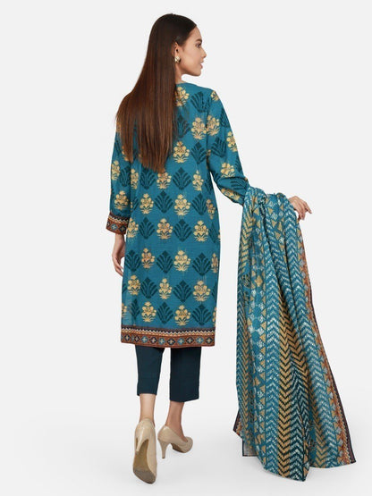 Edenrobe - Pret 3Pc Printed Khaddar Suit - EWTKP20-67397 (3-PCS)
