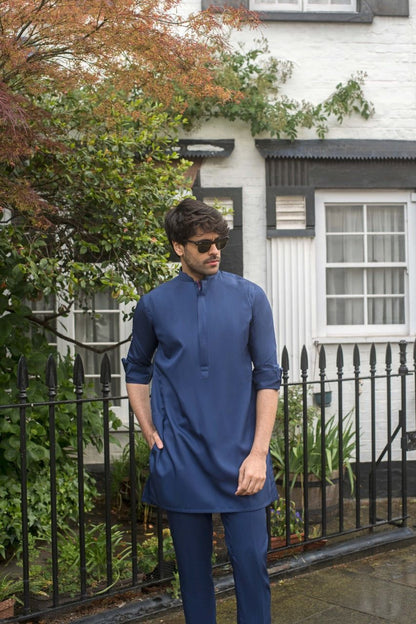 Blue Cotton Kurta