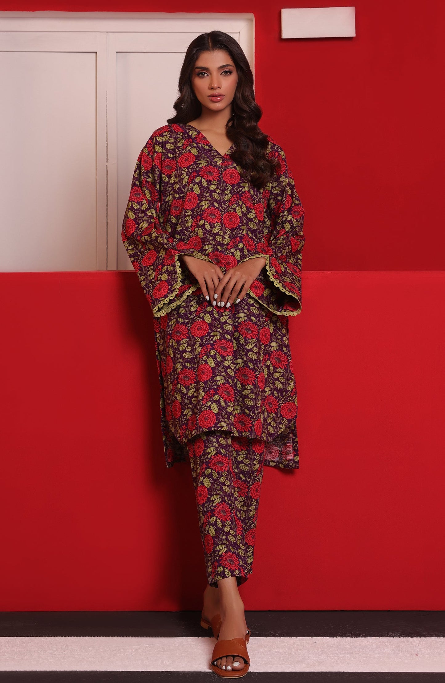 Orient - Stitched 2 Piece Printed Khaddar Shirt and Khaddar Pant