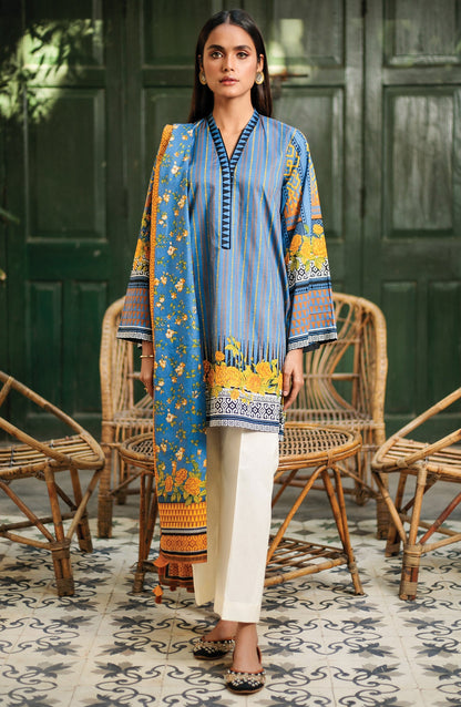 Orient - Unstitched 2 Piece Printed Lawn Shirt Dupatta