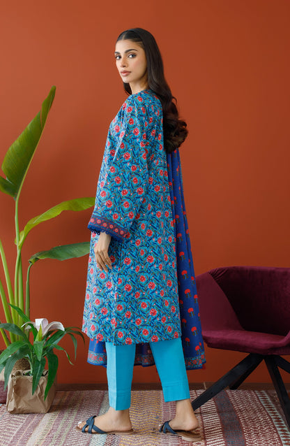 Orient - Unstitched 3 Piece Printed Khaddar Shirt , Khaddar Pant and Khaddar Dupatta