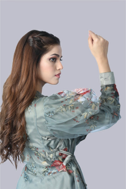 Bareeq Outfits - Limelight Floral Printed Dress