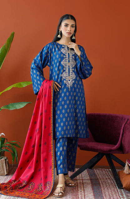 Orient - Unstitched 3 Piece Embroidered Cottel Shirt , Cottel Pant and Cottel Dupatta