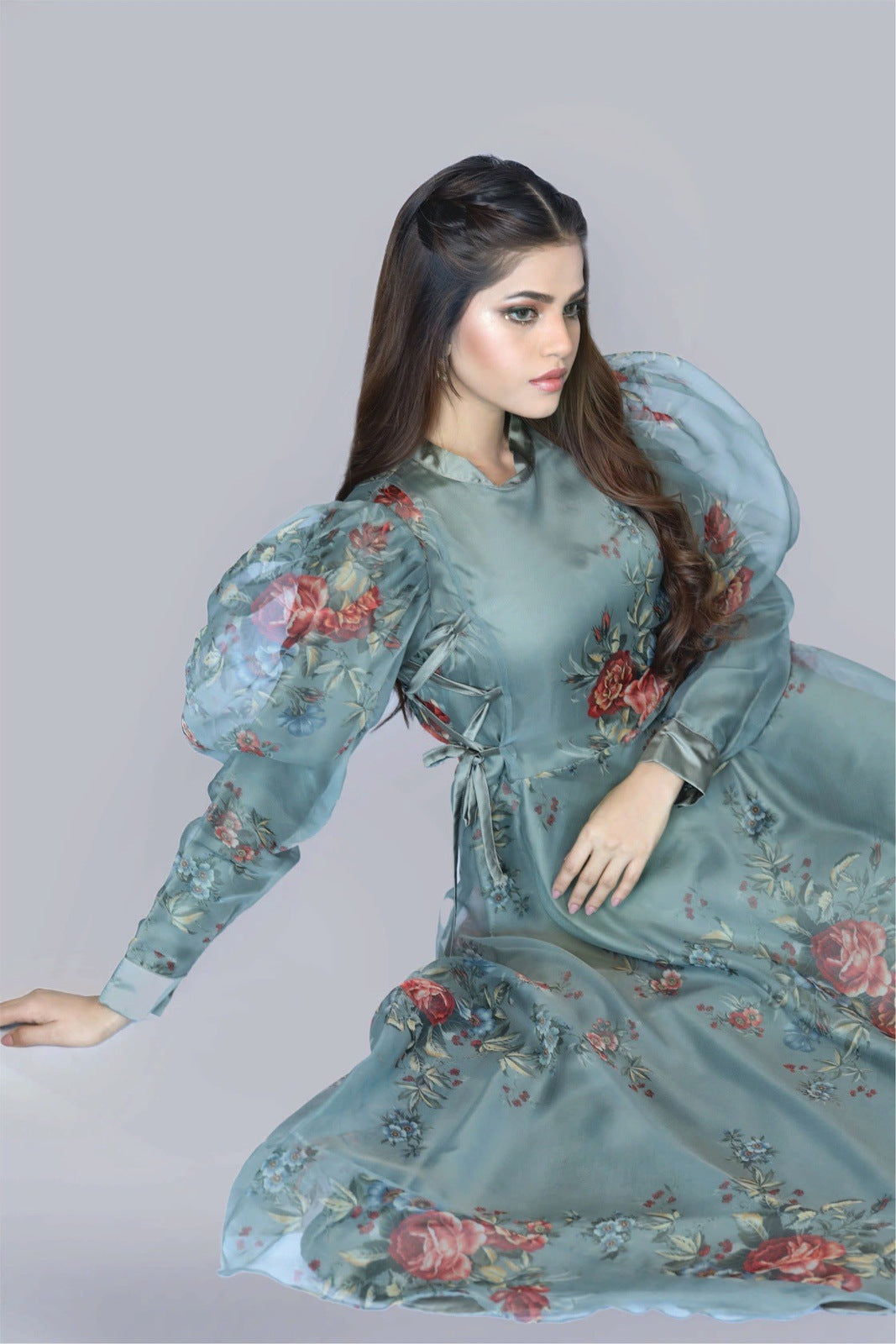 Bareeq Outfits - Limelight Floral Printed Dress