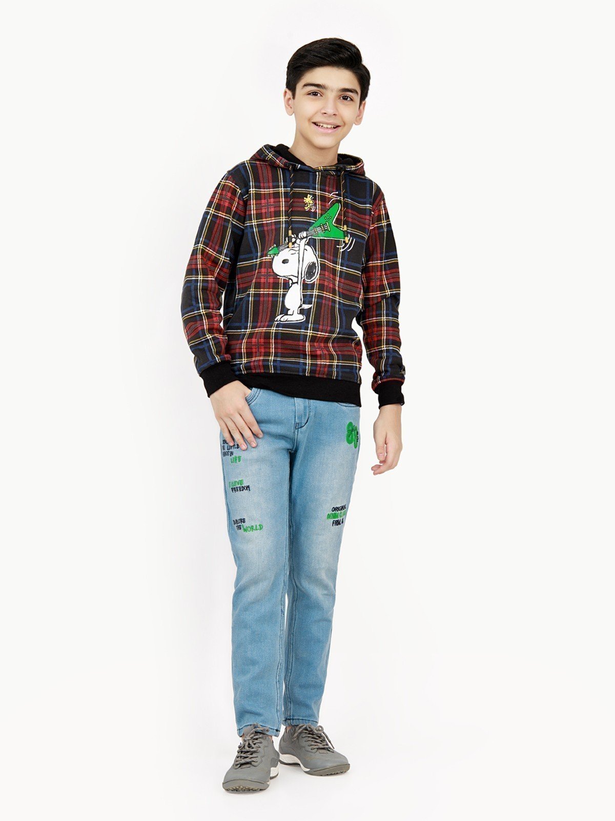 Edenrobe - Boy's Black Hoodie - EBTH21-005