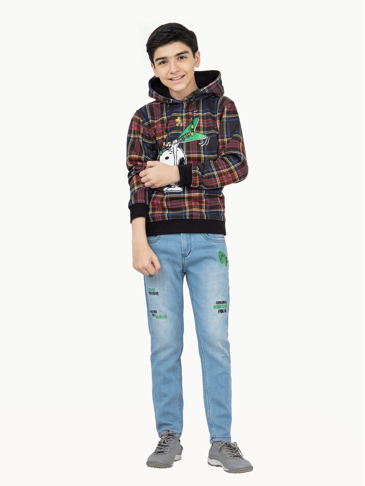 Edenrobe - Boy's Black Hoodie - EBTH21-005