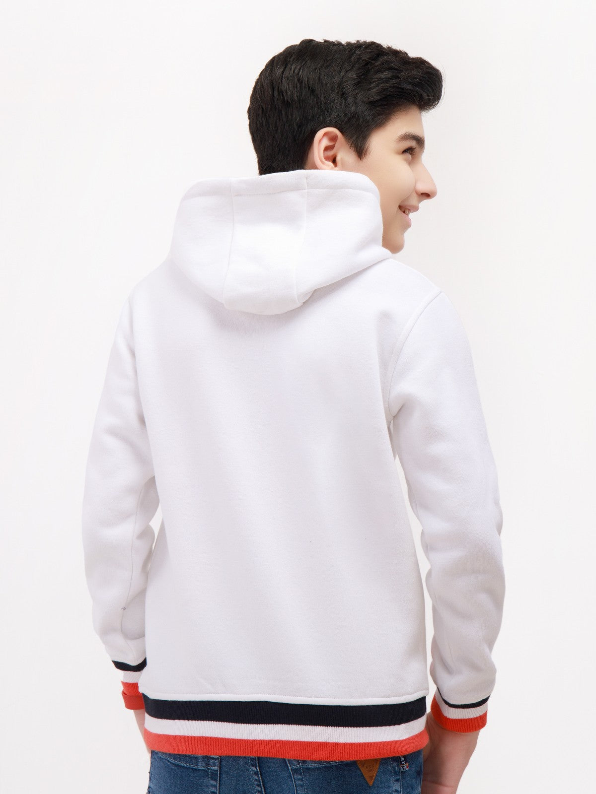 Edenrobe - Boy's White Hoodie - EBTH21-010