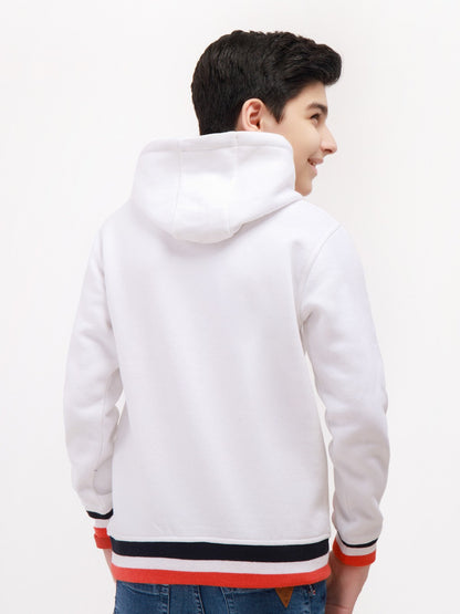 Edenrobe - Boy's White Hoodie - EBTH21-010