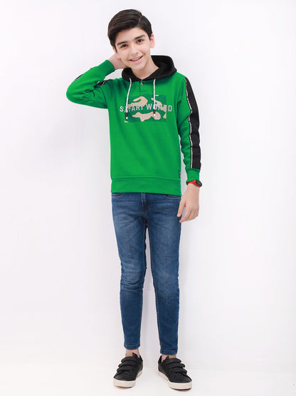 Edenrobe - Boy's Green Hoodie - EBTH21-013