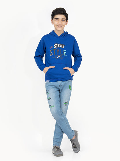 Edenrobe - Boy's Blue Hoodie - EBTH21-017